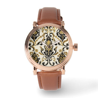 Montre pour hommes, Mosaïque de nuit dorée
