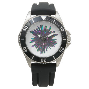 Montre Pourpre bleu métallique de la sphère en cristal