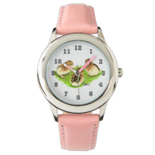 Montre Poussins Aseel Noir Rouge