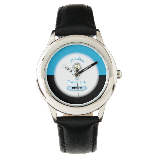 Montre Première communion de Grand-fils, Coupe bleue (devant)