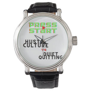 MONTRE PRESSE DÉMARRER, CULTURE DES MAIN CONTRE QUITTER T