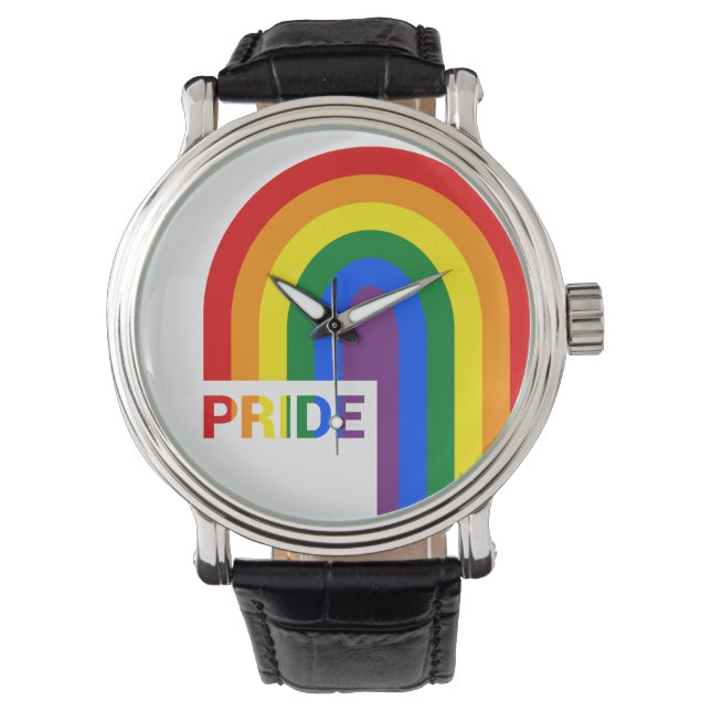 Montre Pride arc-en-ciel (devant)