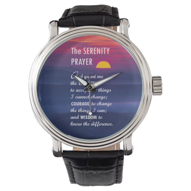Montre Prière de sérénité 2 (devant)
