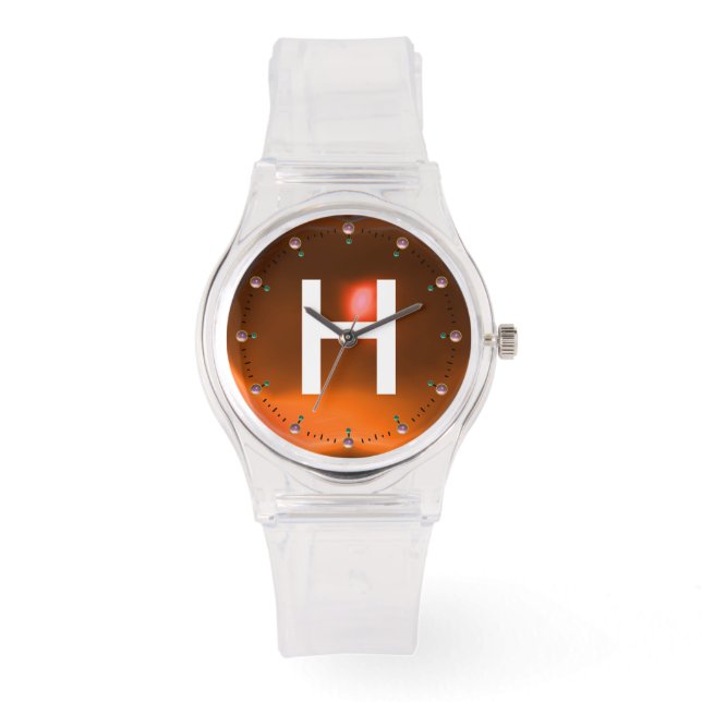 MONTRE PRINTED ORANGE AGATHE GEMSTONE MONOGRAM (Recto)