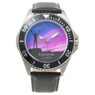 Montre *~* Prix masculin Diplôme de retraite Liberté Sk