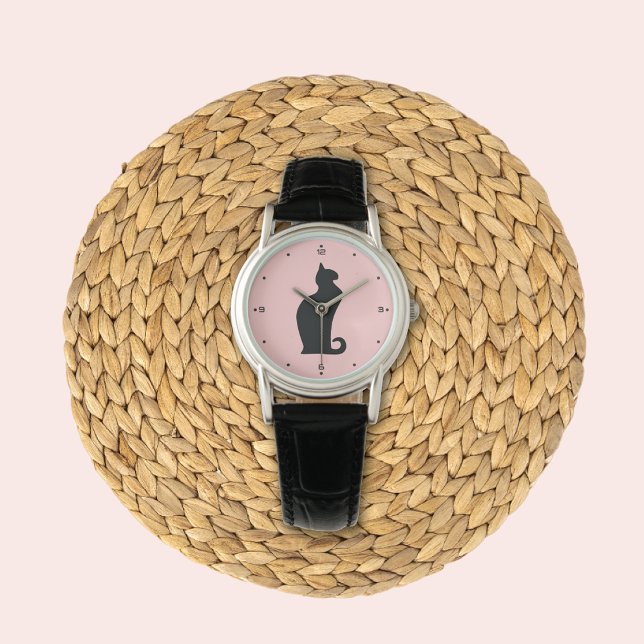Montre Profil de chat noir (Créateur téléchargé)