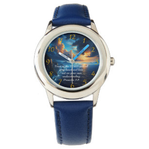Montre Proverbes 3:5 beau océan et le ciel grand cl