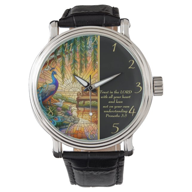 Montre Proverbes 3:5 Église blanche (devant)