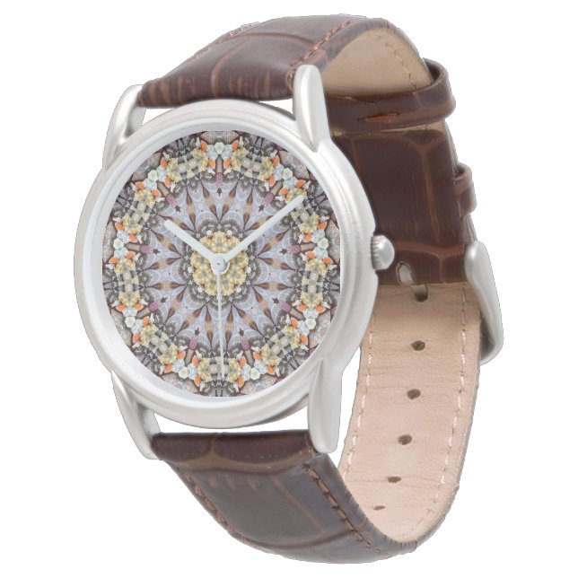 Montre Psychédélique Mandala Rétro Hippie Trippy Boho Chi (Incliné)