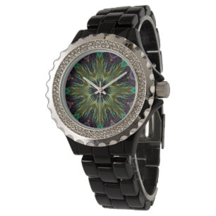Montre Psychédélique Mandala Rétro Hippie Trippy Boho Chi