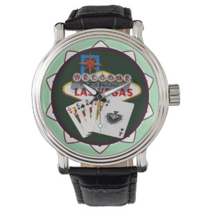 Montre Puce de poker de Las Vegas Sign and Two