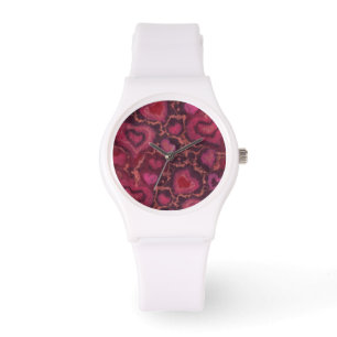 Montre Puffy coeur romantique amour rose rouge valentines