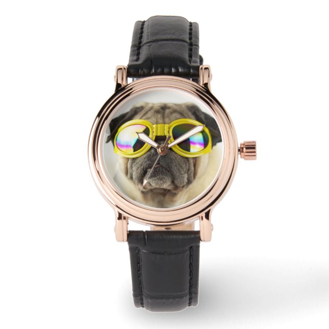 Montre Pug with Goggles (Recto)