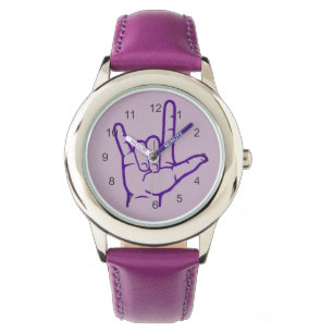Montre Purple ASL I Love You Watch
