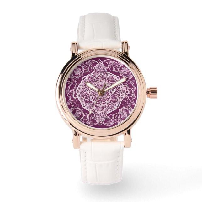Montre Purple mandala AI art  (Recto)