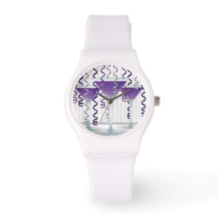 Montre Purple ribbon et cocktail