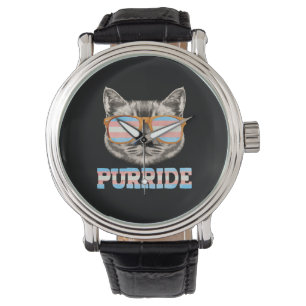 Montre Purride Cat Pride LGBT Transgenre Drapeau Transgen