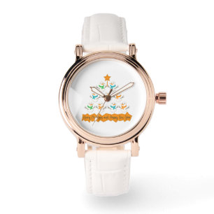 Montre Pyramide des sapins de Noël faite de bonhommes de 