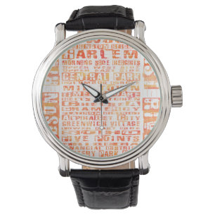 Montre Quartiers de NYC Orange