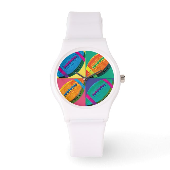 Montre Quatre boules de football de couleurs différentes (Recto)