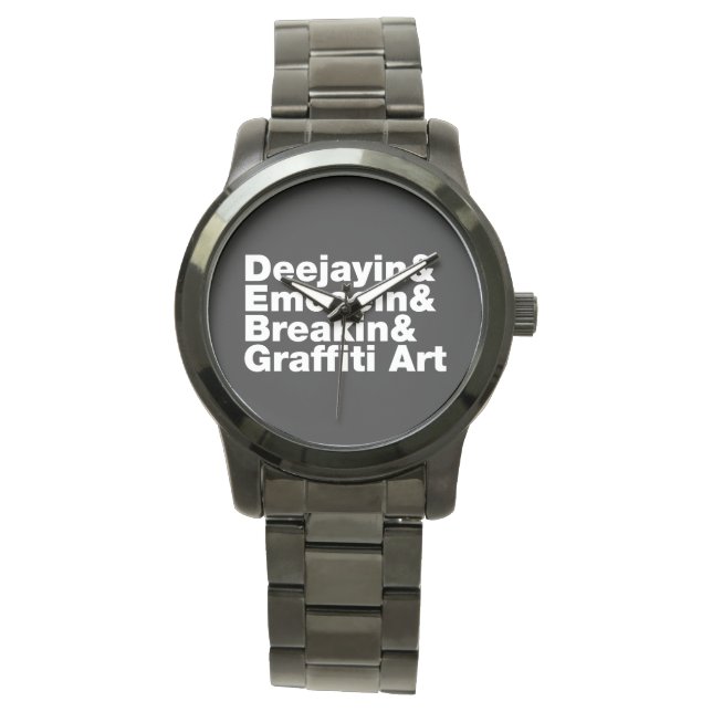 Montre Quatre éléments de l'Hip hop (devant)