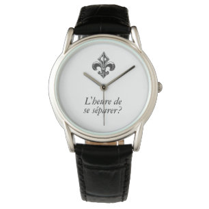 Montre Québec fleur de lys VOTRE TEXTE Heure de seSéparer