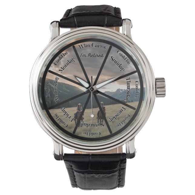 Montre Qui se soucie du jour où vous êtes à la retraite ? (devant)
