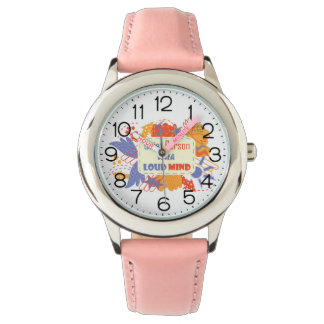 Montre Quiet Person With Loud Mind blue yellow