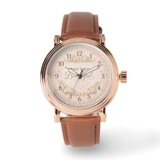 Montre Quote Watch Design | Feminine Custom Timepiece Gif