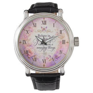 Montre Quote Watch Design | Feminine Custom Timepiece Gif