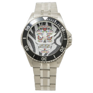 Montre RAB Rockabilly Sugar Skull on Zebra