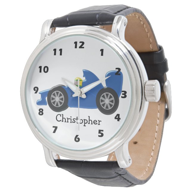 Montre Racing Car Design Ajouter Un Nom (Incliné)