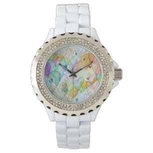 Montre Rainbow Community Hearts Custom Art Watch Design