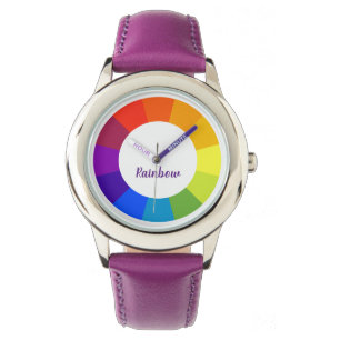Montre Rainbow Custom Name Purple Watch