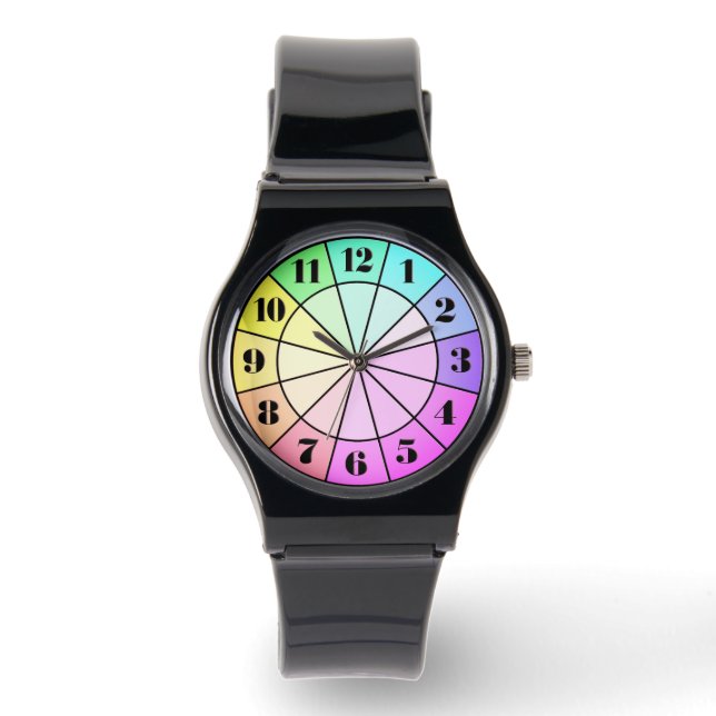 Montre Rainbow Pastel Pie Wedges (Recto)
