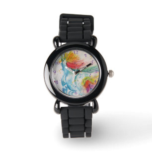 Montre Rainbow Unicorn Aquarelle Purple Girls Love Watch