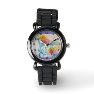 Montre Rainbow Unicorn Aquarelle Purple Girls Watch