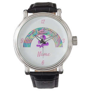 Montre Rainbows psychédélique et Unicorns Thunder_Cove