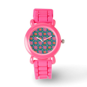 Montre Rangoli Fleurs et Pois Enfants Parties scintillant