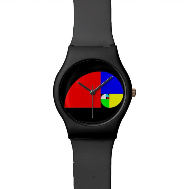 Montre Rapport d'or, spirale de Fibonacci (Fermer)