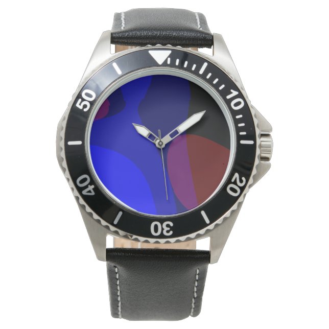 Montre Red And Blue Abstract Art 601 (devant)