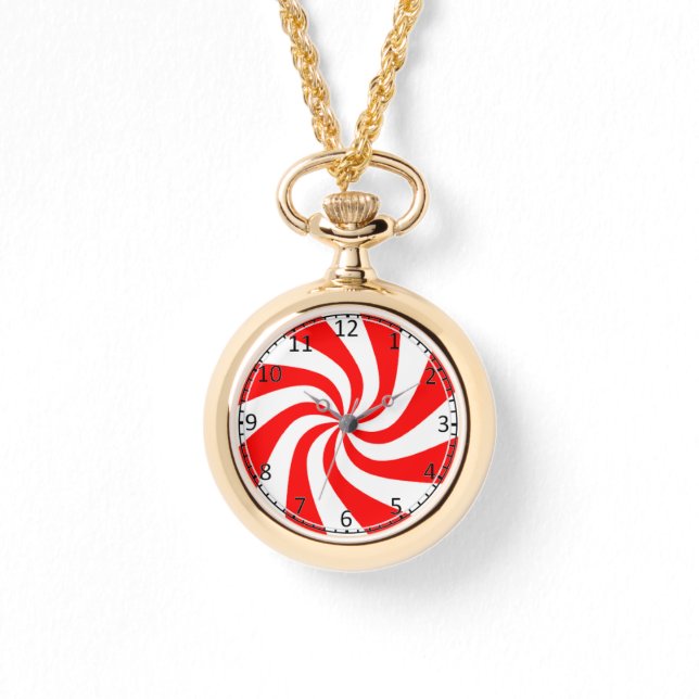 Montre red and white spiral print (Recto)