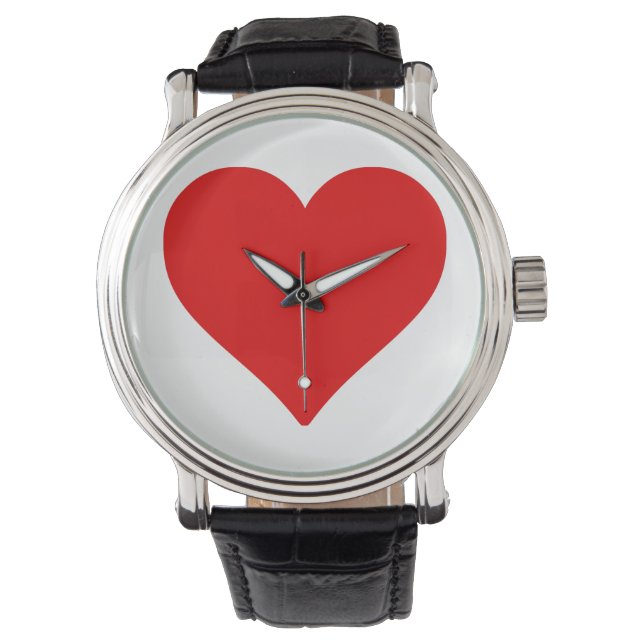 Montre Red Heart Shape Love Classic Simple Minimalisme (devant)