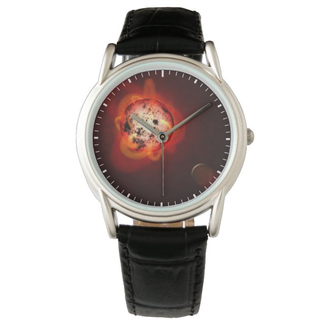 Montre Red Nwarf Star Orbité Par Une Hypothétique Exoplan (devant)