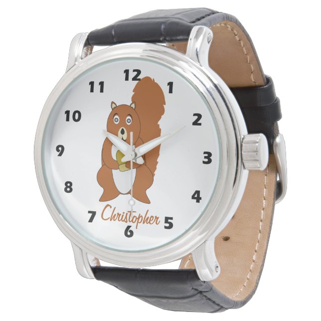 Montre Red Squirrel Design Personalised (Incliné)