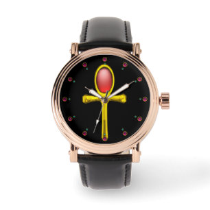 Montre RED TALISMAN, Ruby Gemstones, Noir