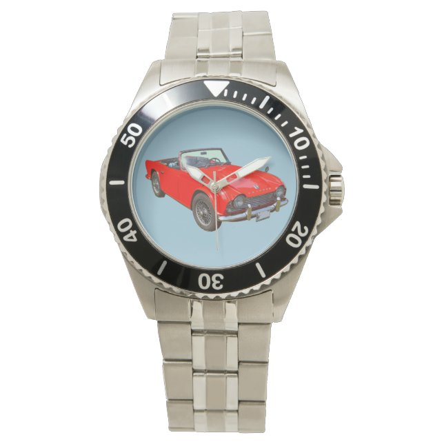 Montre Red Triumph Tr4 Convertible voiture de sport (devant)