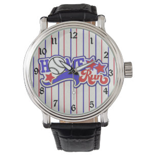 Montre Red White & Blue Home Run Baseball Strike Watch