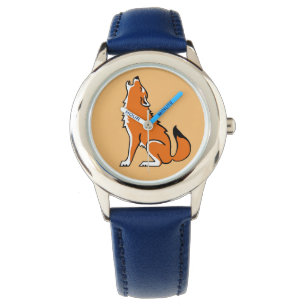 Montre Red WOLF -Animal en voie de disparition - Guerrier