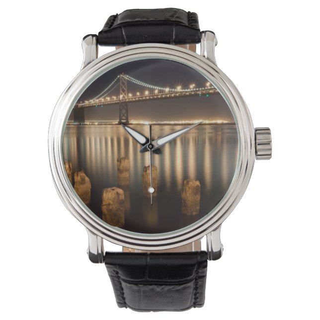 Montre Réflexions nocturnes d'Oakland Bay Bridge. (devant)